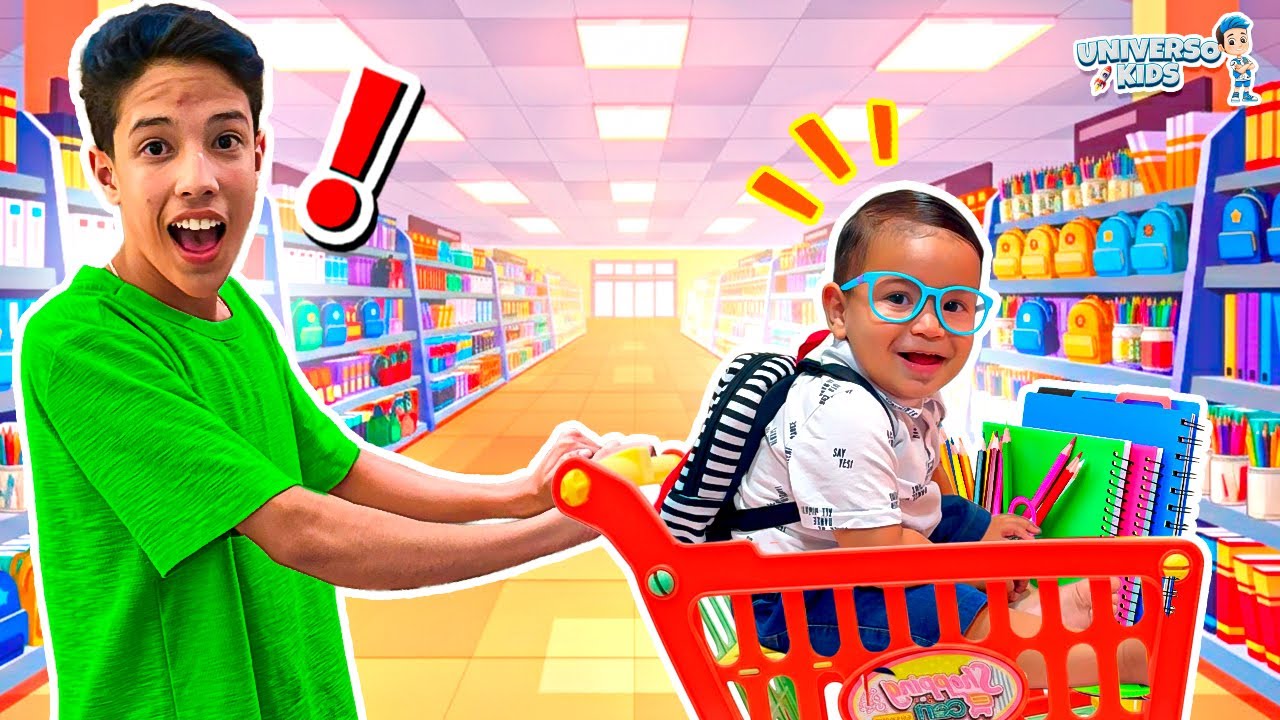 Bebê Heitor Vai Para a Escolinha Pela PRIMEIRA VEZ e Compra Seus Materiais Escolares – Universo Kids