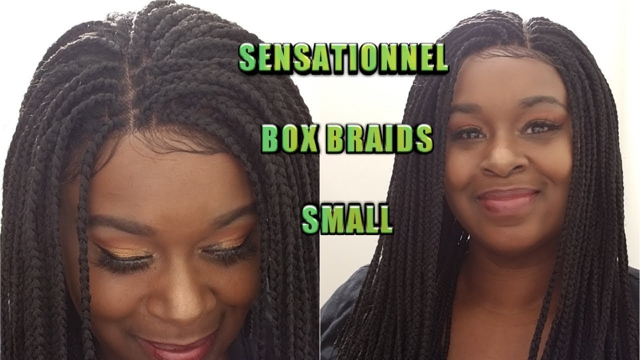 BOX BRAID SMALL! SENSATIONNEL CLOUD 9 SWISS LACE BOX BRAID SMALL WIG, COLOR #1