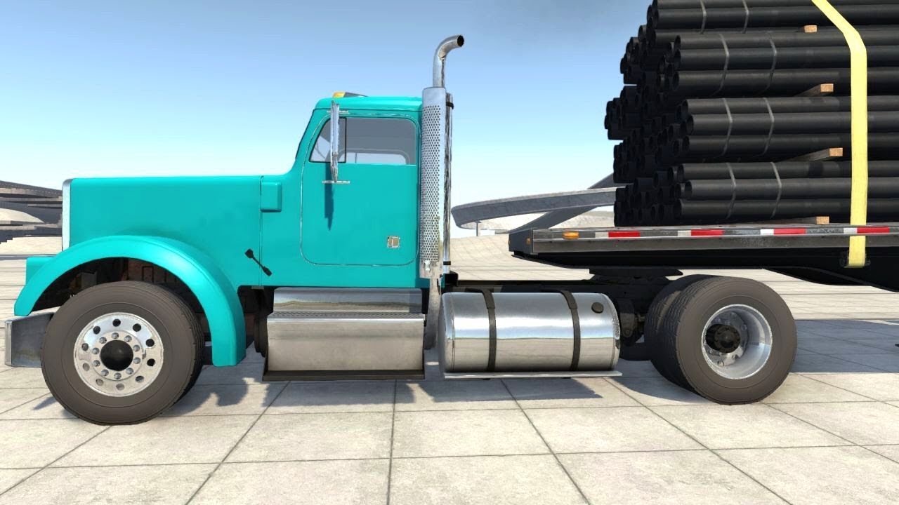 BeamNG Drive - 4x2 T 300 Semi Truck Suspension Test