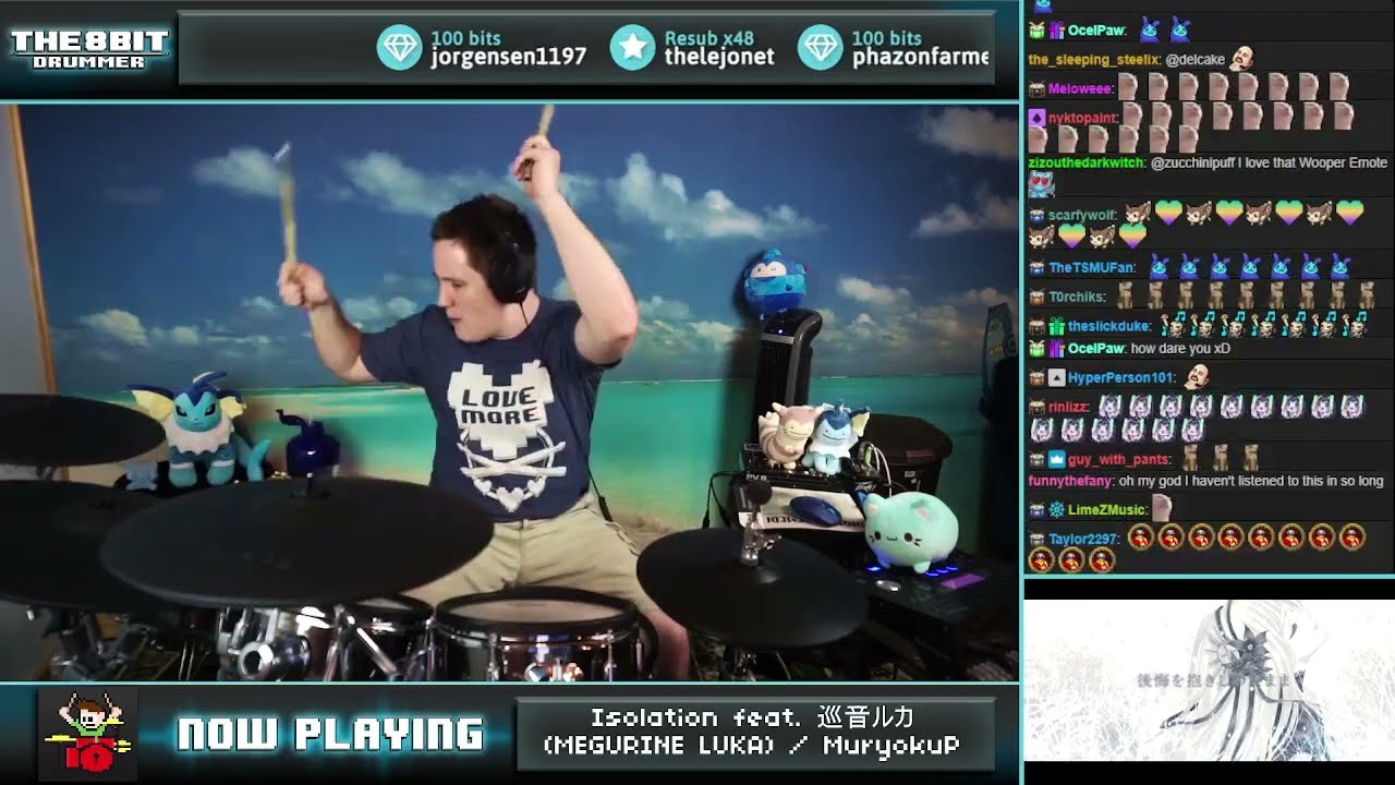 The8BitDrummer plays Isolation feat. 巡音ルカ (MEGURINE LUKA) / MuryokuP