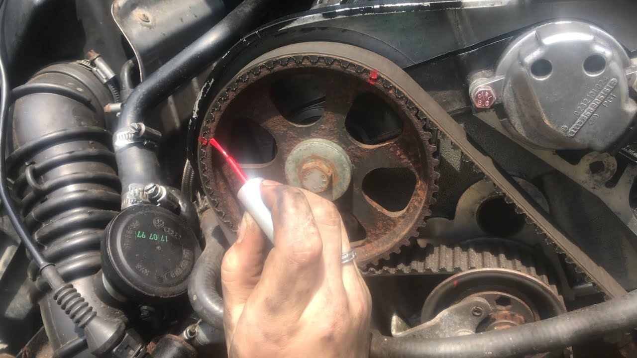 how to get your &ldquo;timing belt&rdquo; back into the EXACT place when reinstalling (painting marks) 1.8t