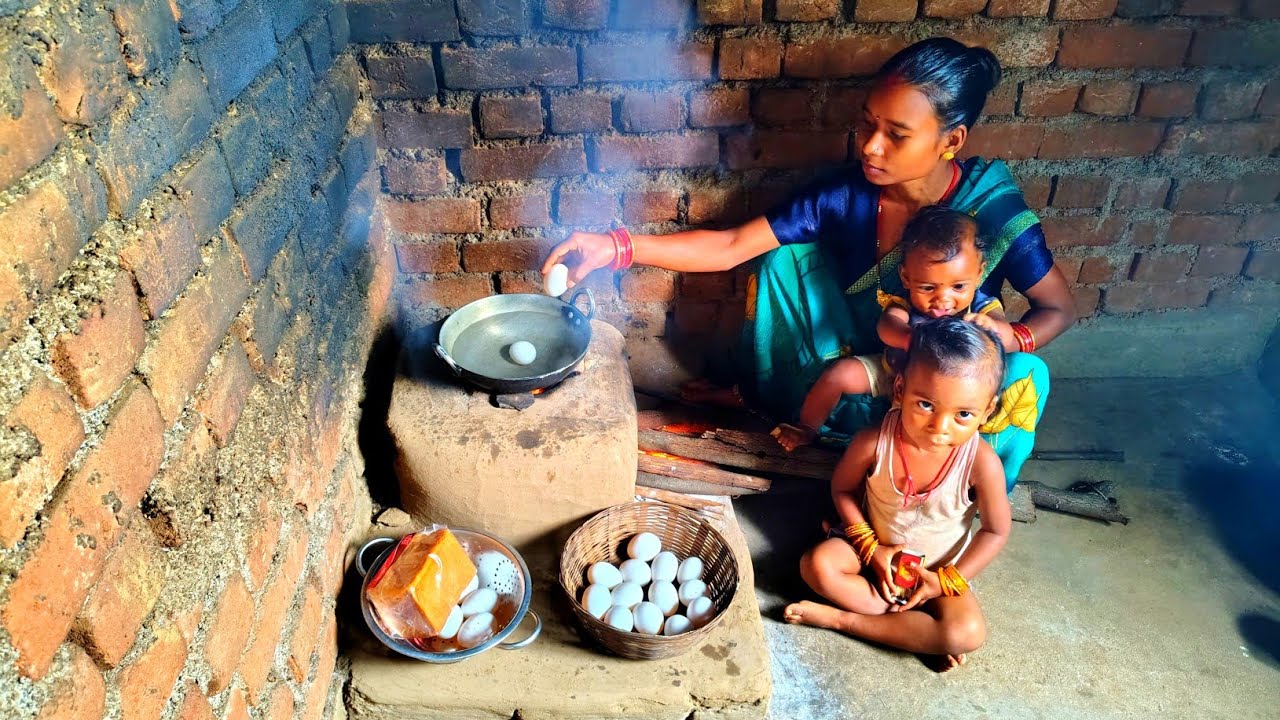 21 Years Old Women Cooking EEG Curry With Egg Roll recipe || the Health Recipe || in village kitchen