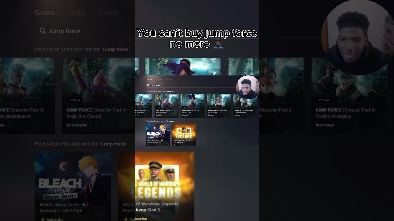 You can&rsquo;t buy jump force no more 🤦🏿&zwj;♂️ #shorts #anime #jumpforce