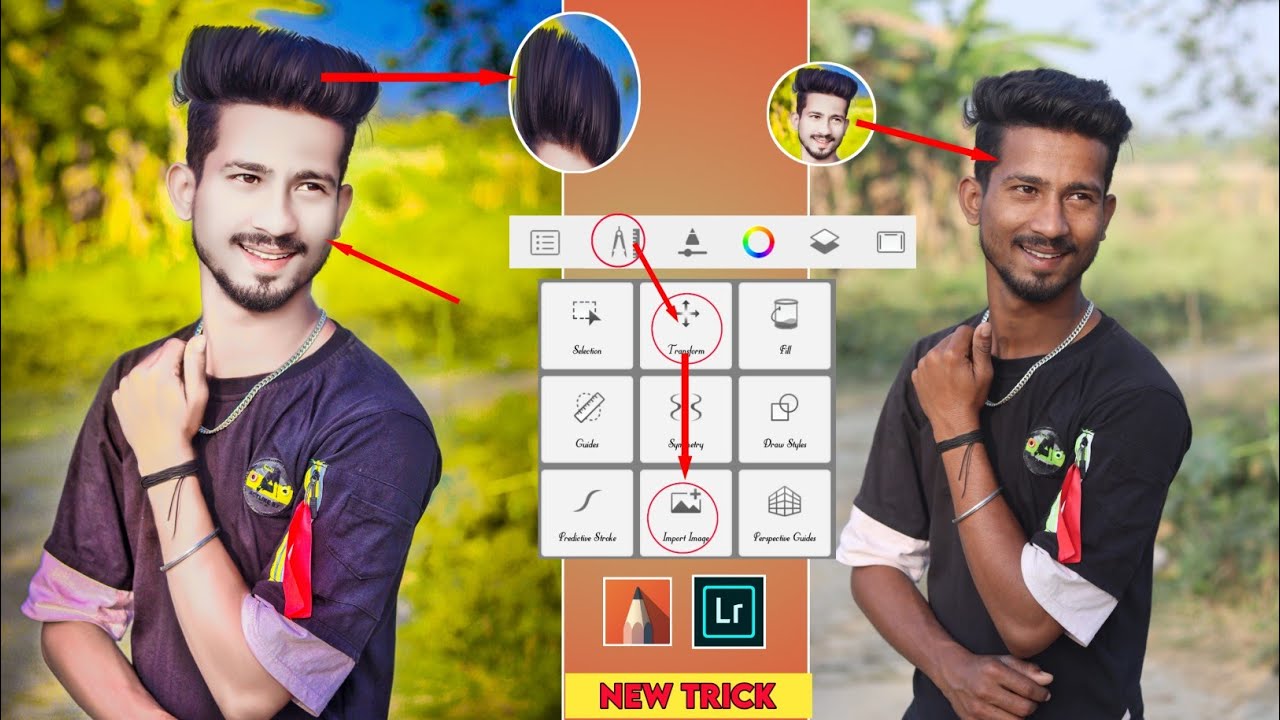 Autodesk Hair Editing Step By Step || Autodesk sketchbook Hair + Face Smooth New Tutorial ||