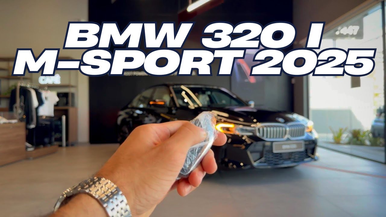 Nova BMW 320i M Sport 2025 em detalhes - Visual, som, interior e exterior.
