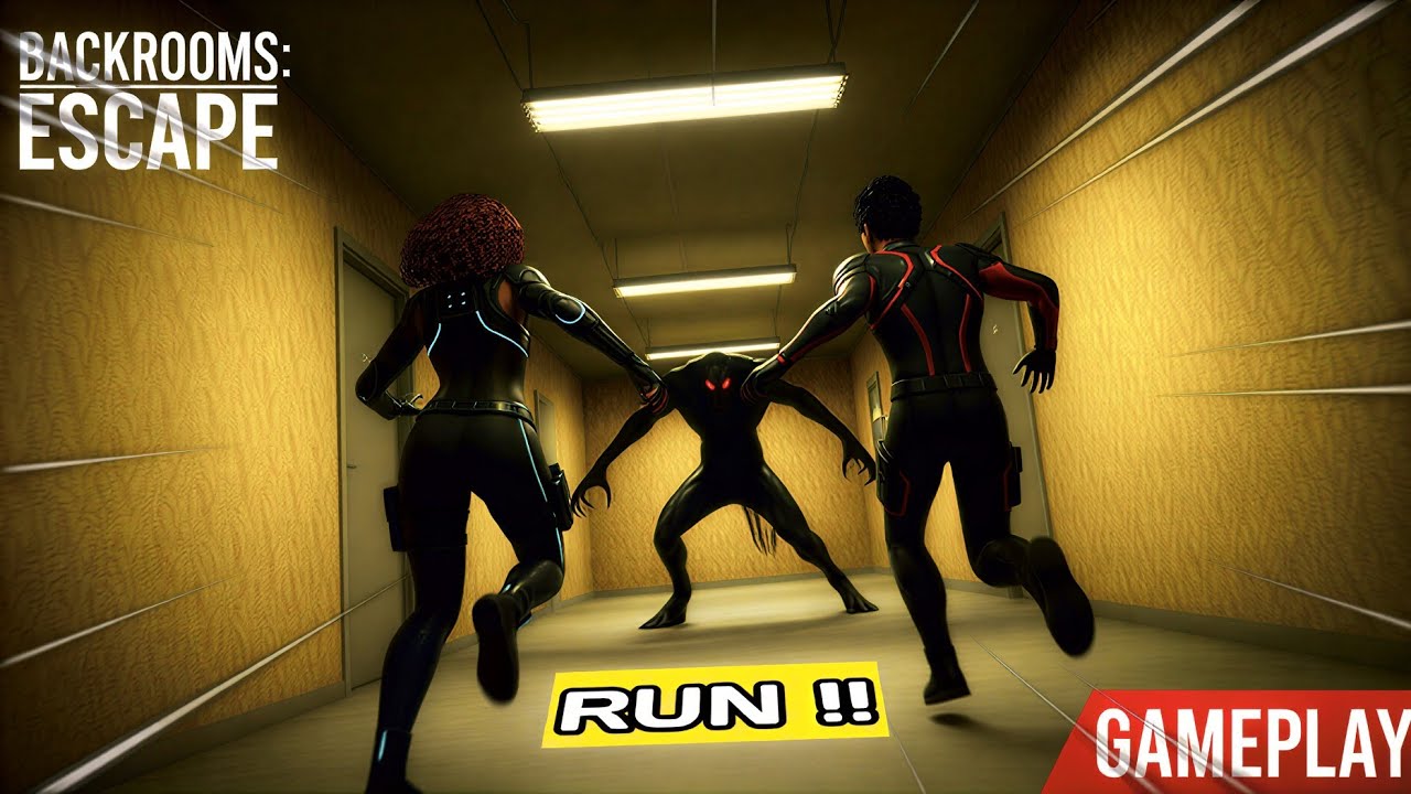 “Trapped in Backrooms 😨 RUN!”