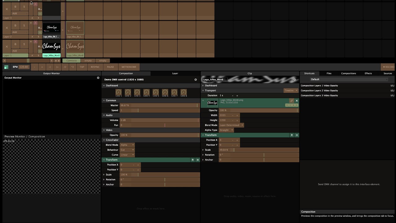 Часть 1. Как управлять Resolume v6 из MagicQ [Консоль + ПК/Mac]