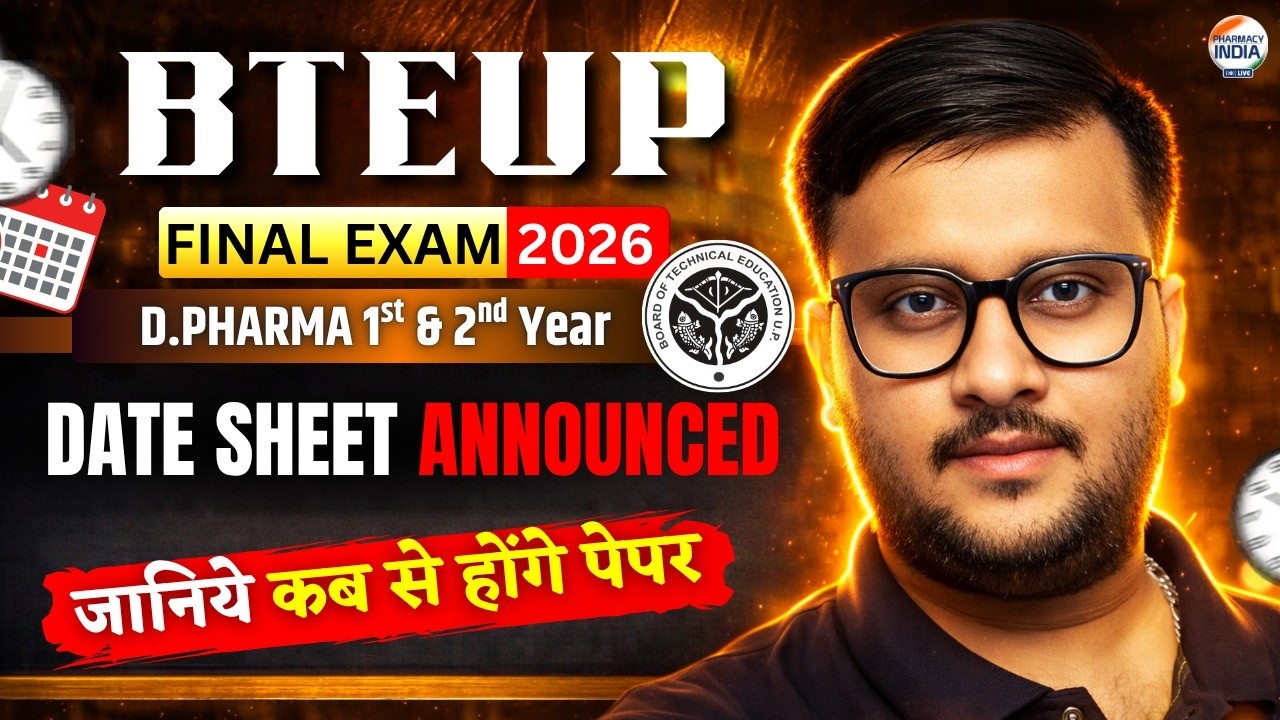 BTEUP D.Pharm 2026 Date Sheet Out 🔥 | Kab Se Honge Paper? Full Schedule #dpharma #bteup #dpharmaexam