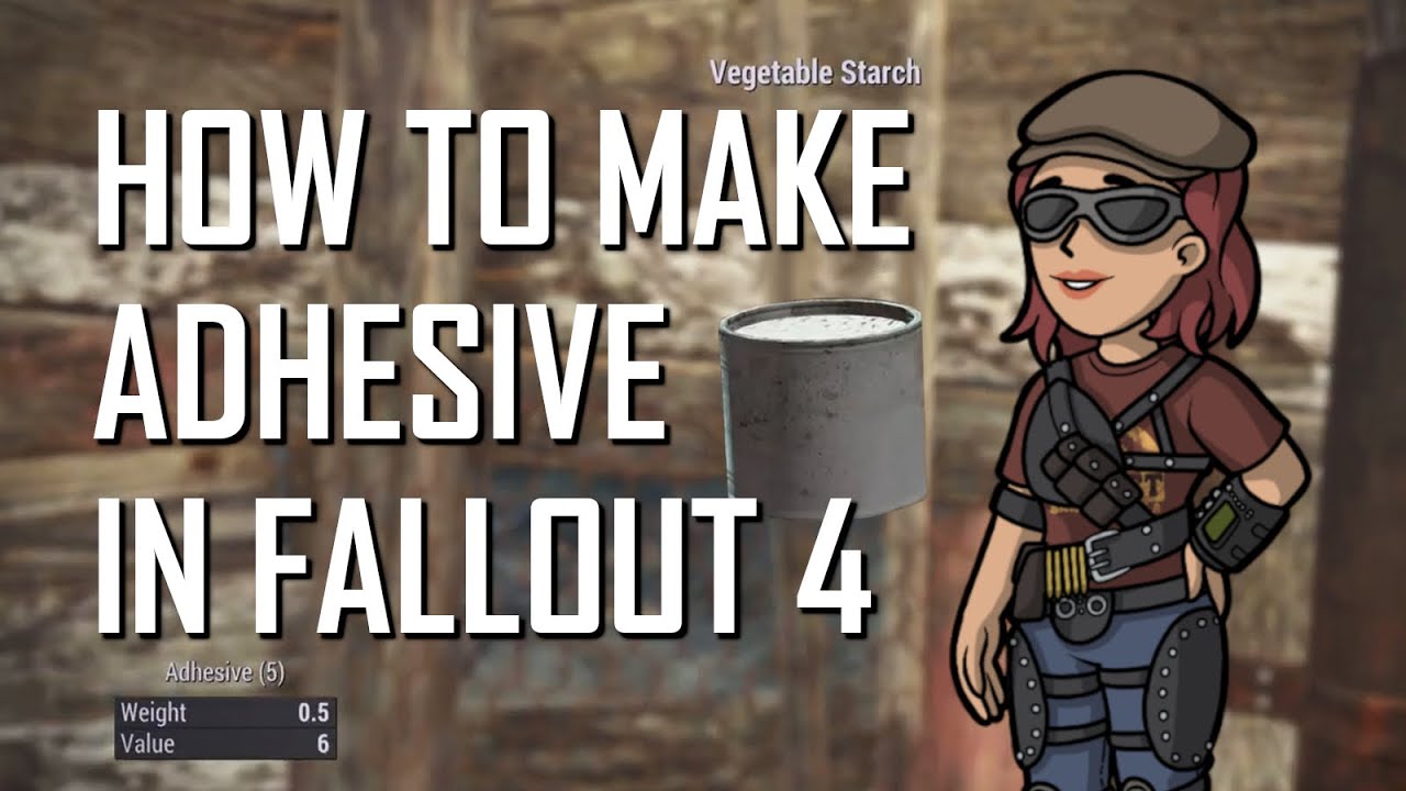 How to make ADHESIVE in FALLOUT 4 with tatos / vegetable starch / no mods PS5