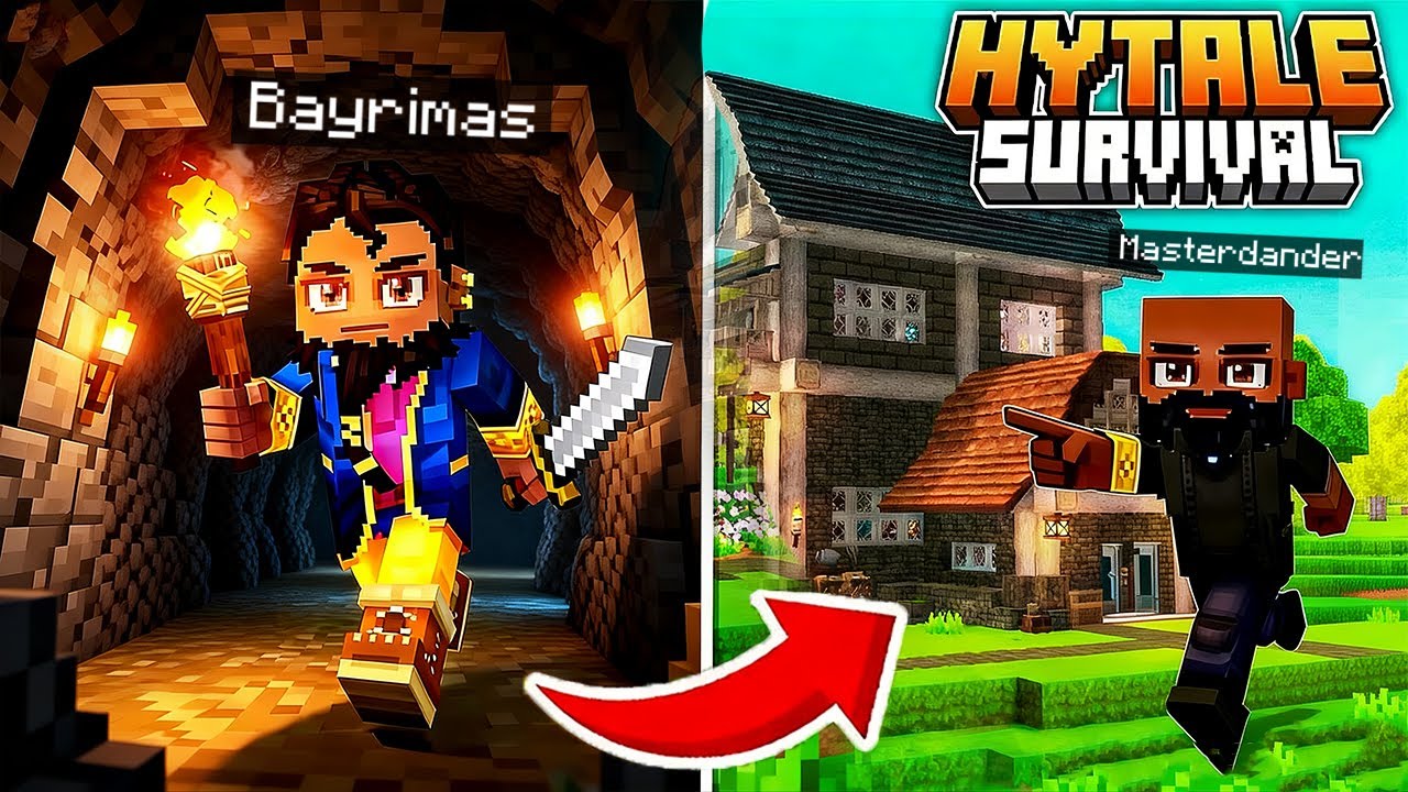 ⚔️ HYTALE 24 SAAT BOYUNCA HAYATTA KALMA💎GİZEMLİ MADEN BULDUK!