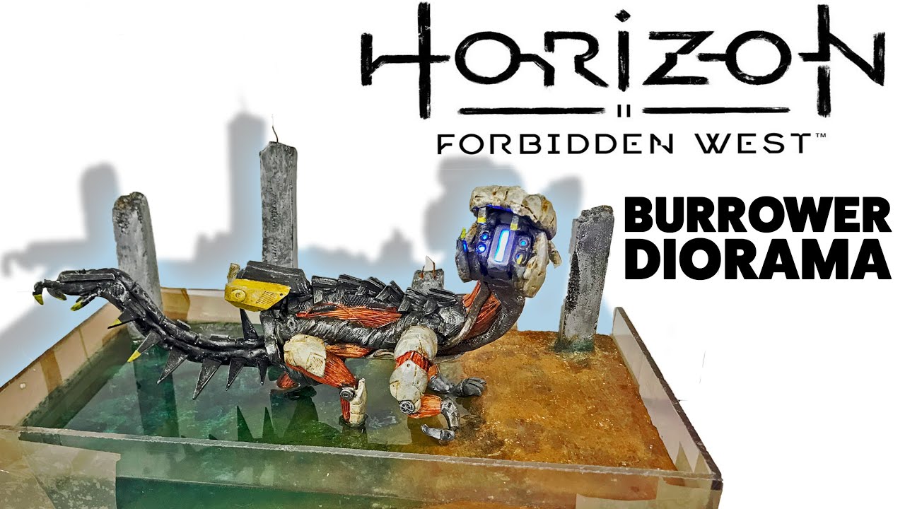 Koterij #239 Horizon Forbidden West diorama met epoxy en polymeerklei