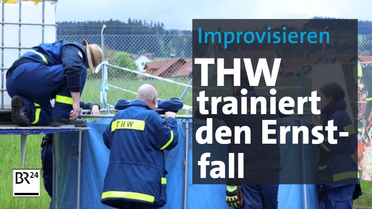 Taifun-Übung im Allgäu: So trainiert das THW für den Ernstfall | Abendschau | BR24