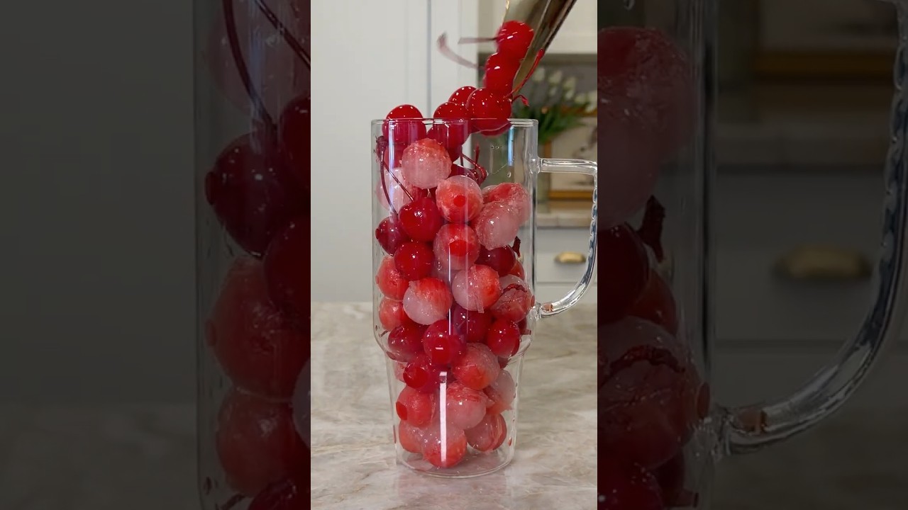 Dirty cherry soda 🍒 #asmrvlog #restockasmr #drink #drinksathome #drinkrecipes #kitchenasmr #ice