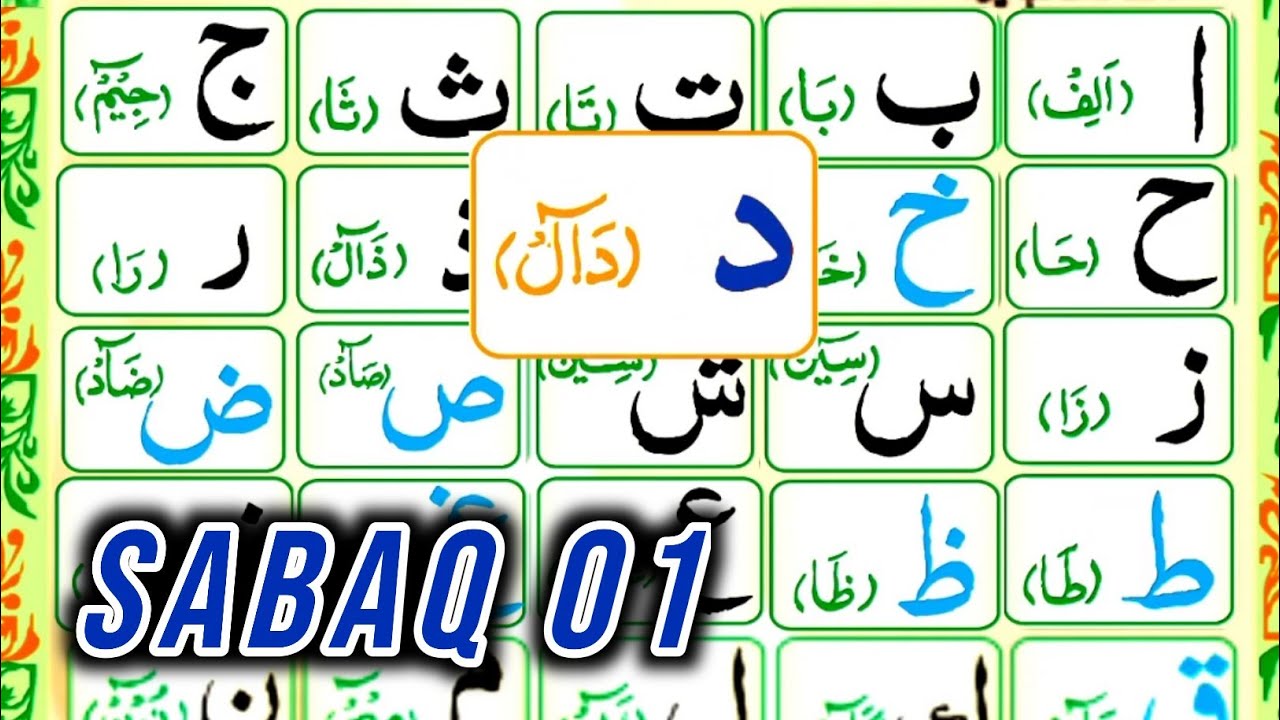 Madani Qaida Lesson 1 | Arabic Alphabet (Huruf-e-Hijjah) | Learn to Read Quran for Kids & Beginners