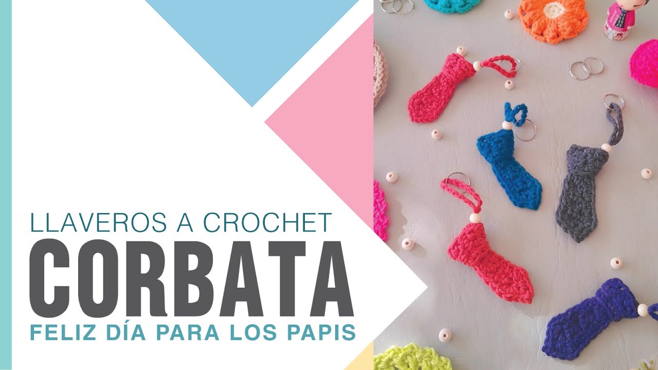 CORBATA LLAVERO para PAPÁ! a Crochet! 👔 Feliz día del Padre!
