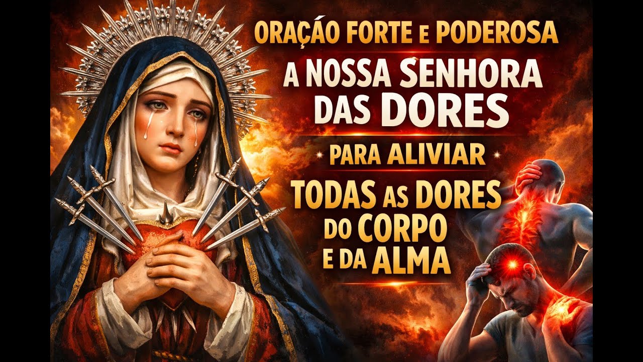 ORAÇÃO 🙏✨🌹🛡️ PODEROSA A NOSSA SENHORA DAS DORES, PARA ALIVIAR TODAS AS DORES DO CORPO E DA ALMA.