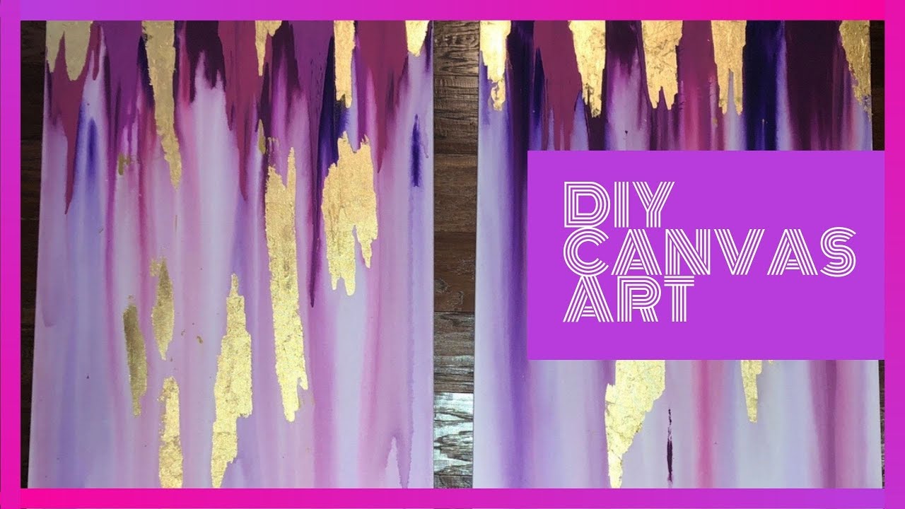 DIY Canvas Drip Paint Wall Art