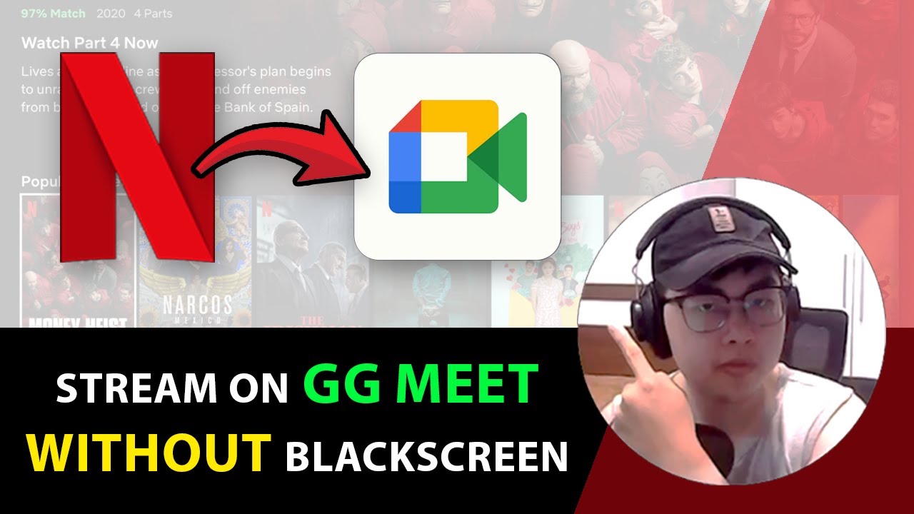 Watch Netfix with friend on Google Meet - No Black Screen (new 2025) - On all kind of browser