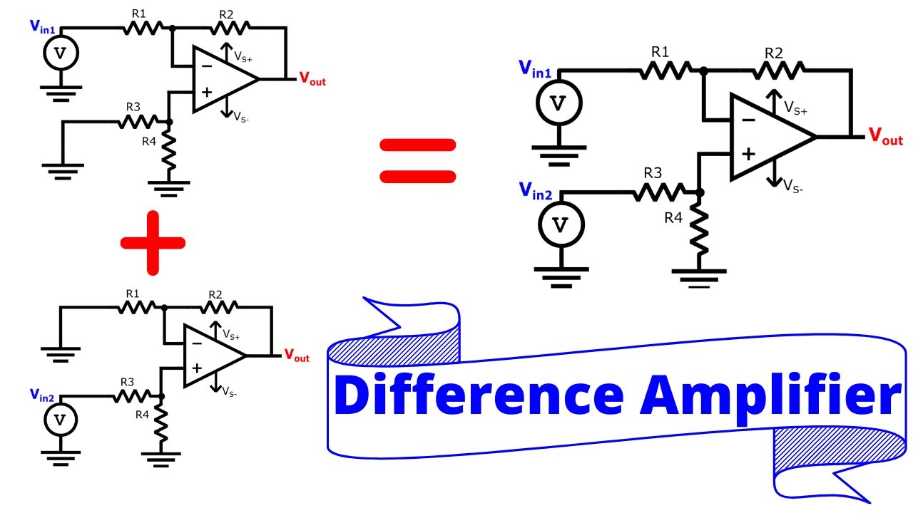 Difference Amplifier Using an Op Amp