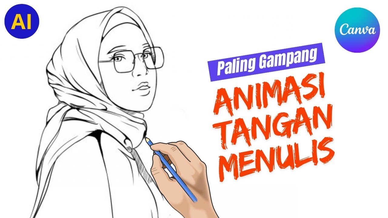 Cara membuat video animasi tangan menulis pakai AI di canva | Handwriting animation