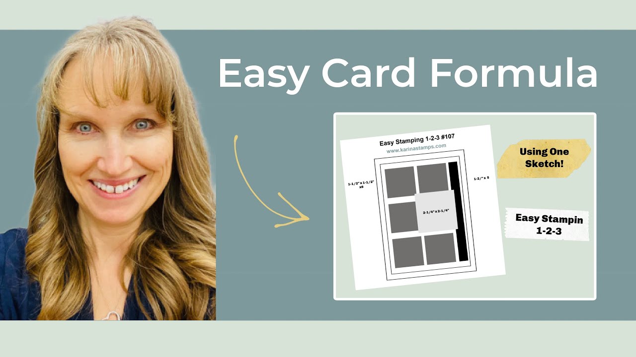 Make a Cute Card with a Card Sketch | Easy stamping 1-2-3