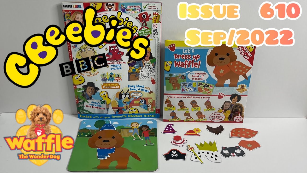CBeebies magazine, issue 610, Sep/2022 with waffle the wonder dog Dress-Up 🐕🐕