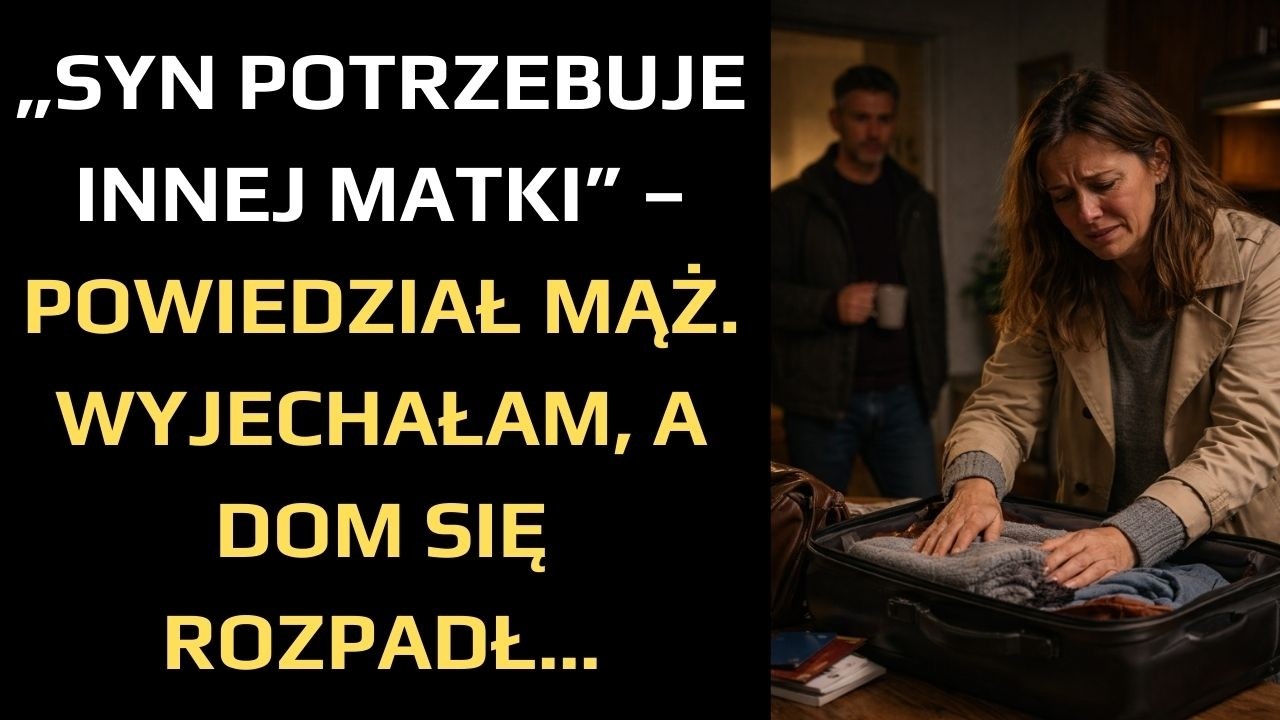 „SYN POTRZEBUJE INNEJ MATKI” – POWIEDZIAŁ MĄŻ. WYJECHAŁAM, A DOM SIĘ ROZPADŁ…