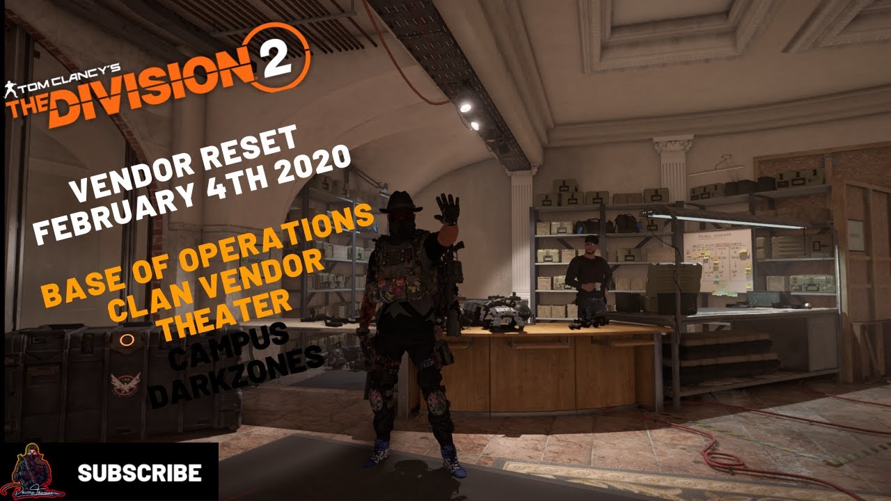 Division 2 Vendor Reset February 4th 2020