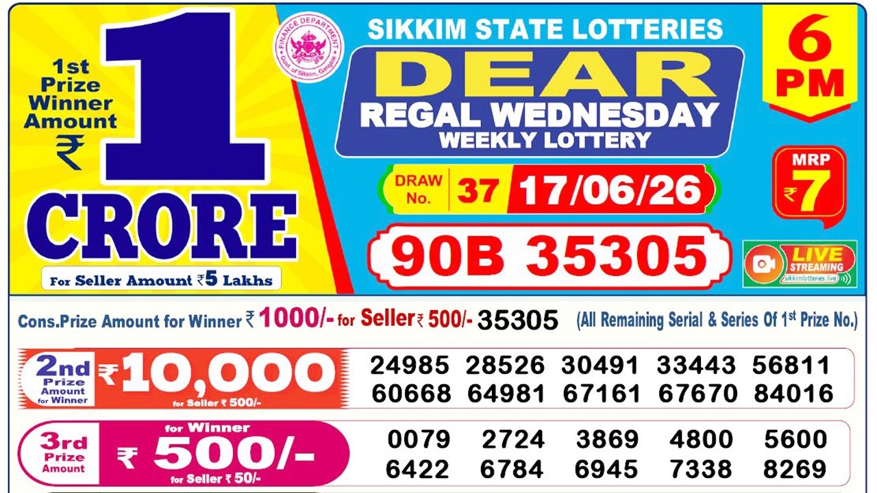 Lottery Live today 6pm 17.06.2026
