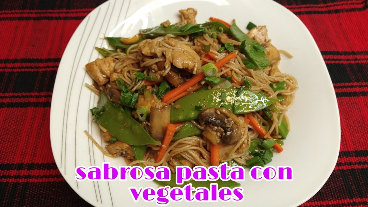 Pasta de cabello de angel con pollo