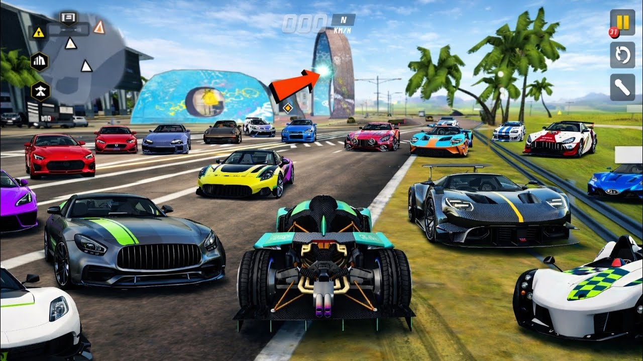 All Car Stunts Through Stunts Wheel // Extreme Car Driving Simulator // Cars Gameplay