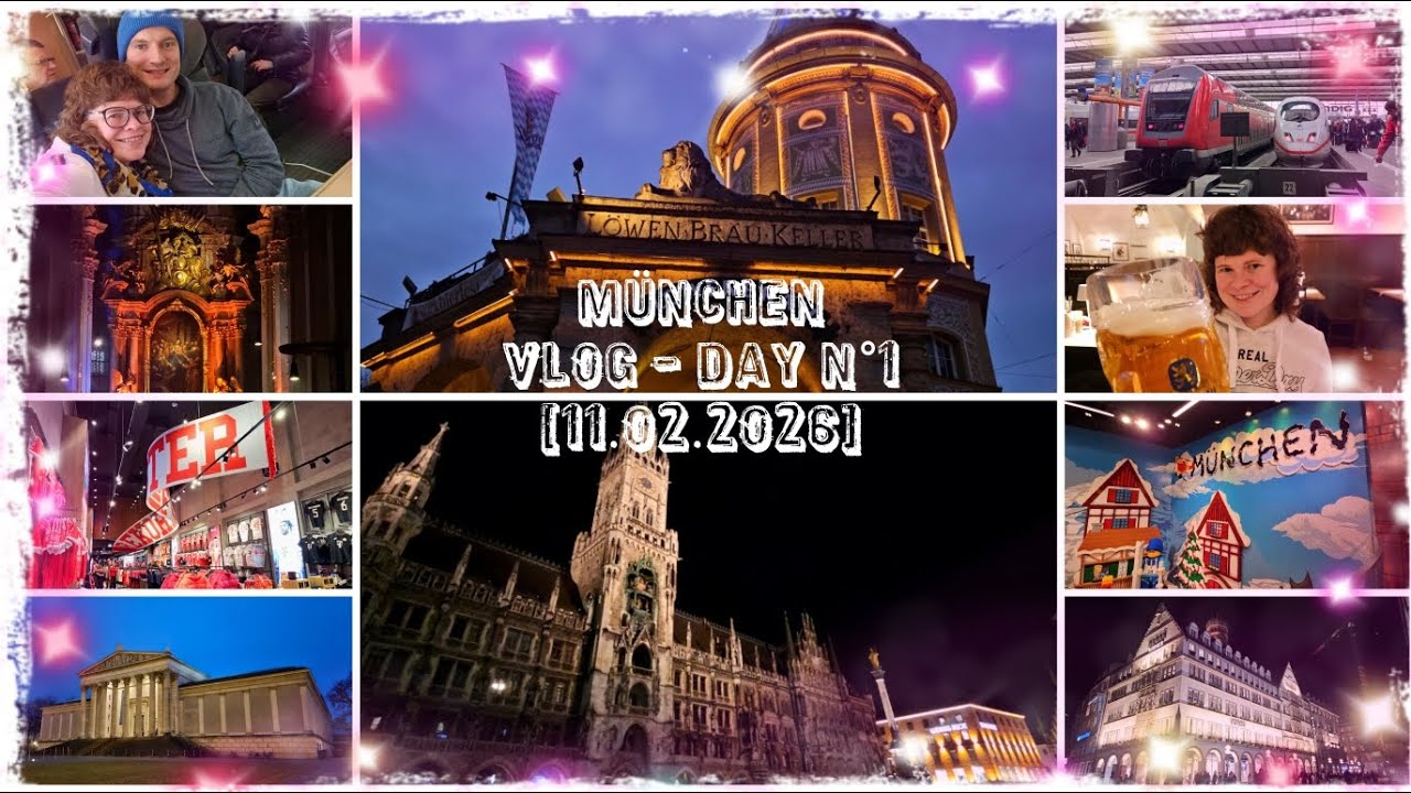 München - Vlog Day N°1 - Train Ride, First City Walk [11.02.2026]