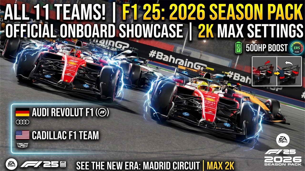 ALL 11 TEAMS! | F1 25: 2026 Season Pack Official Onboard Showcase | Audi, Cadillac & Active Aero