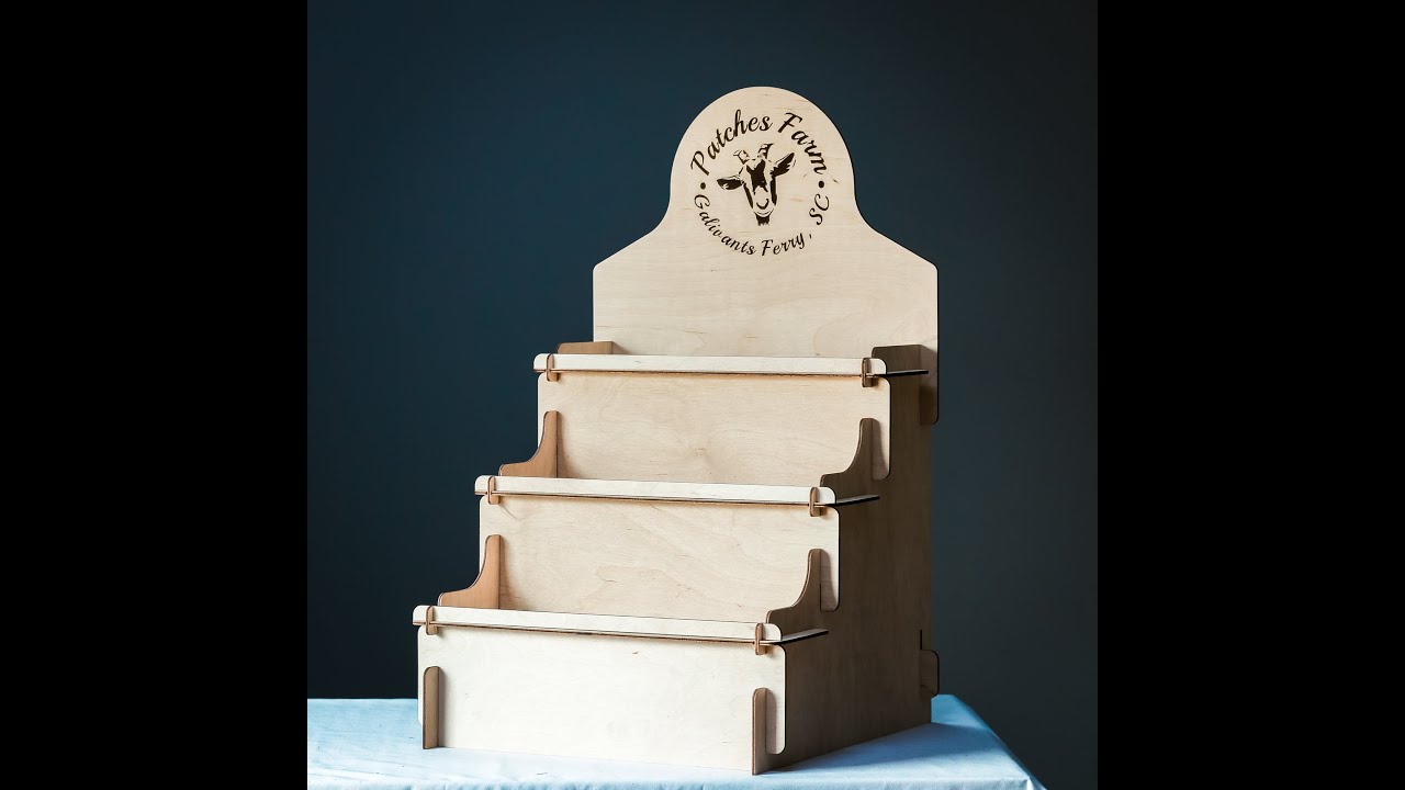 Laser Cut Files: Display Stand Assembly, Craft Fair Stand | Glowforge files.