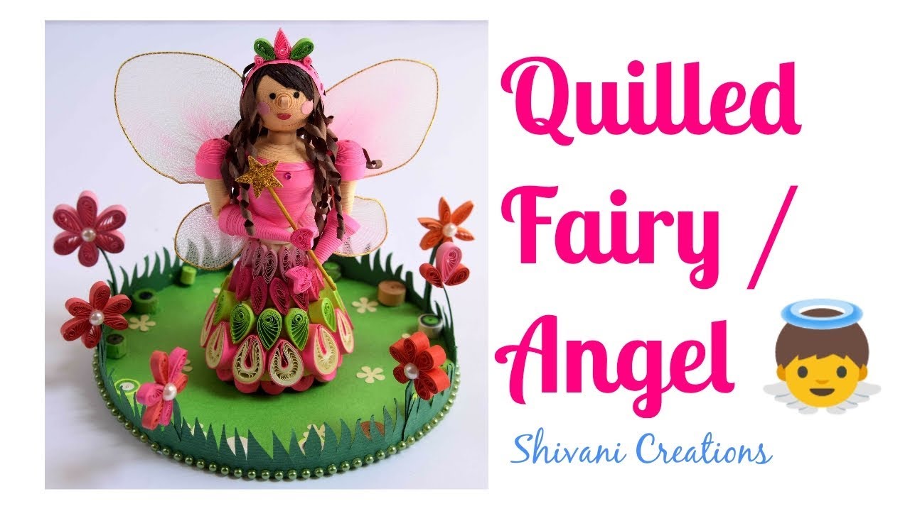 How to make Quilling Fairy/ Quilling Angel/ DIY 3D Quilled Doll