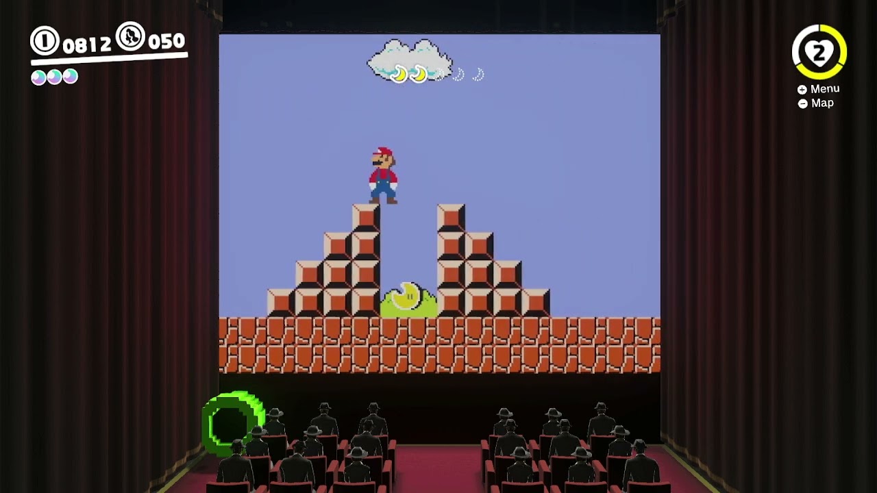 Mario Odyssey - Up on the Big Screen 🎬⭐ Metro Kingdom Power Moon!