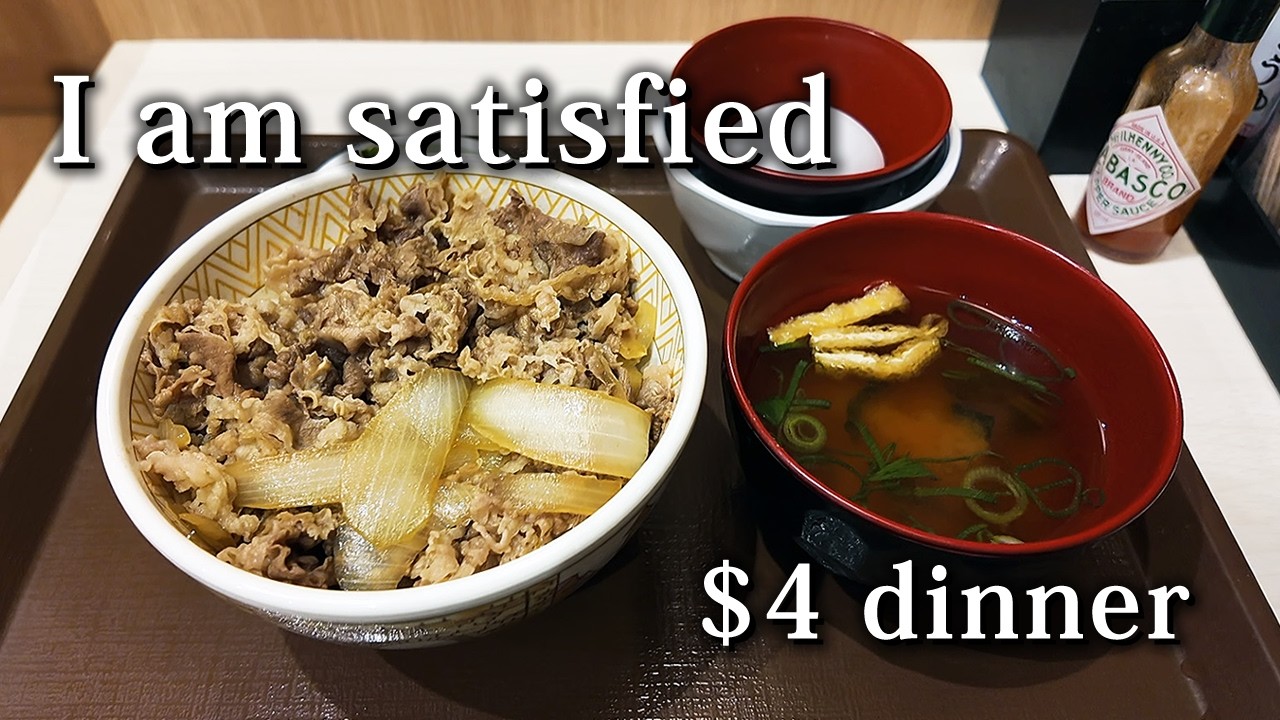Dinner for Japanese Salarymen: Cheap and Delicious Sukiya Beef Bowl