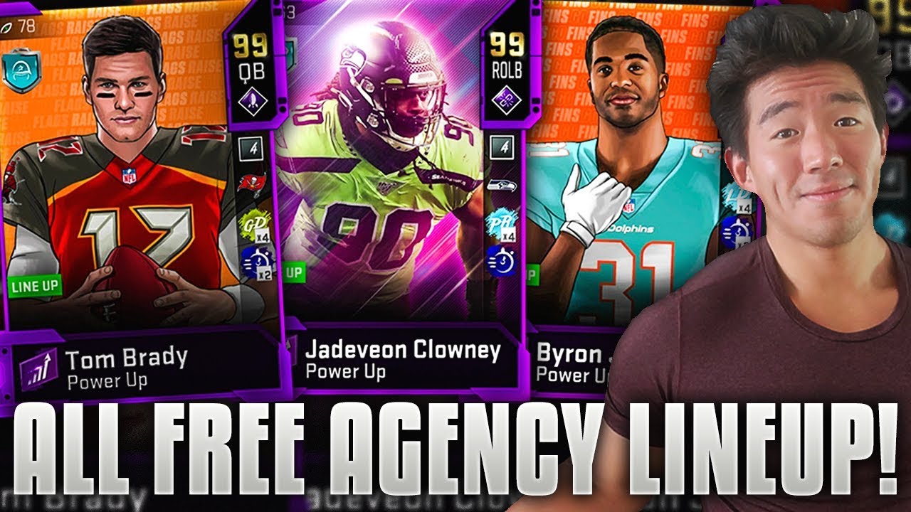 ALL FREE AGENT TEAM! BRADY, CLOWNEY, AJ GREEN! Madden 20 Ultimate Team