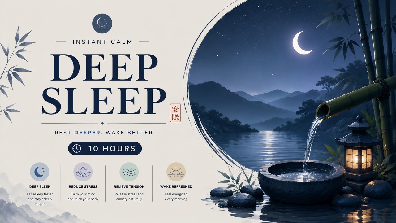 Calming Zen Garden Sounds – 10 Hour Beautiful Instrumental for Meditation, Study & Sleeping
