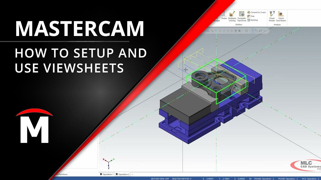 How To Use View Sheets in Mastercam
