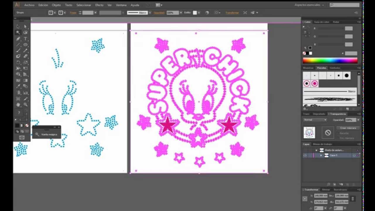 Pedreria en Illustrator
