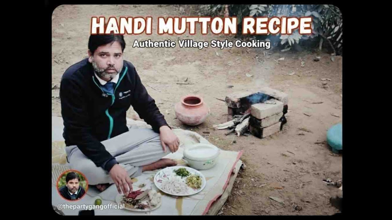 Handi🔥 Handi Mutton – Mitti Ki Handi Mein Village Style Cooking | Outdoor Slow Cook Recipe 🍲