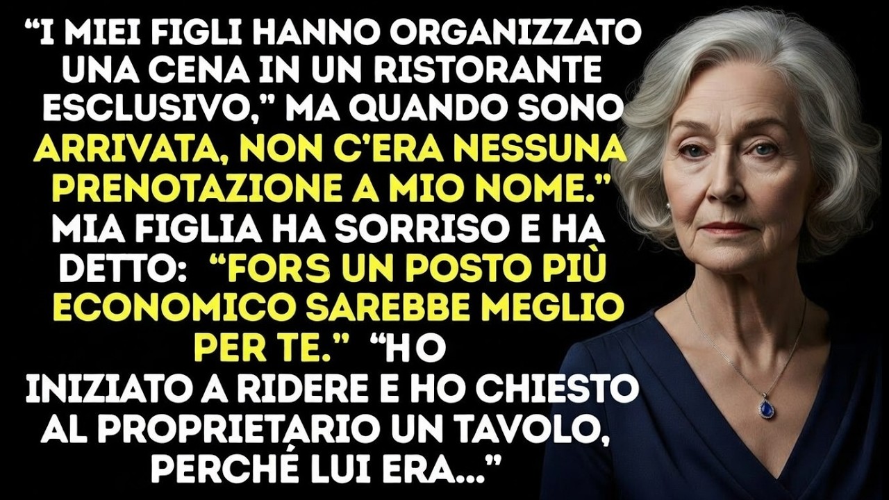 I Miei Figli Mi Hanno Escluso Dalla Cena, Ho Sorriso E Ho Chiesto Al Proprietario Un Tavolo, Perché