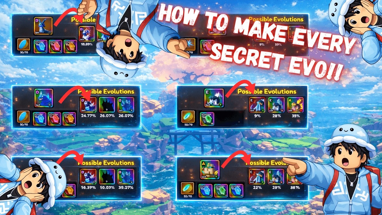 How to Get EVERY SECRET EVO!! [Catch a Monster]