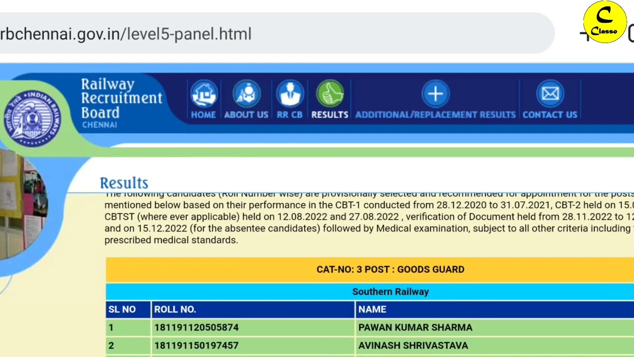 RRB NTPC Result Update || Panel List for  Level 5 || Good News RRB chennai