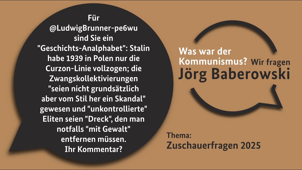 Zuschauerfrage zu Stalin, Zwangskollektivierungen und „unkontrollierten“ Eliten