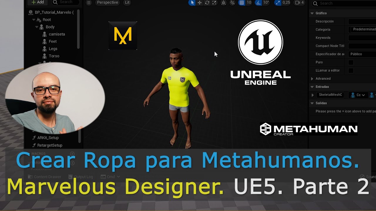 Crear Ropa para Metahumanos. Marvelous Designer. Unreal Engine 5. Parte 2
