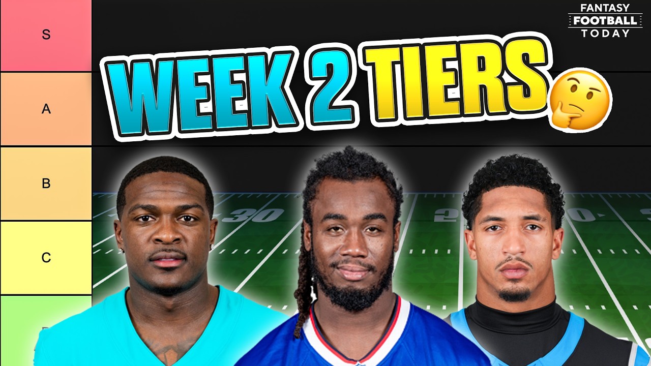 Week 2 Fantasy Football RANKINGS & Tiers: QB, RB, WR, & TE + Starts & Sits | 2026 Fantasy Football