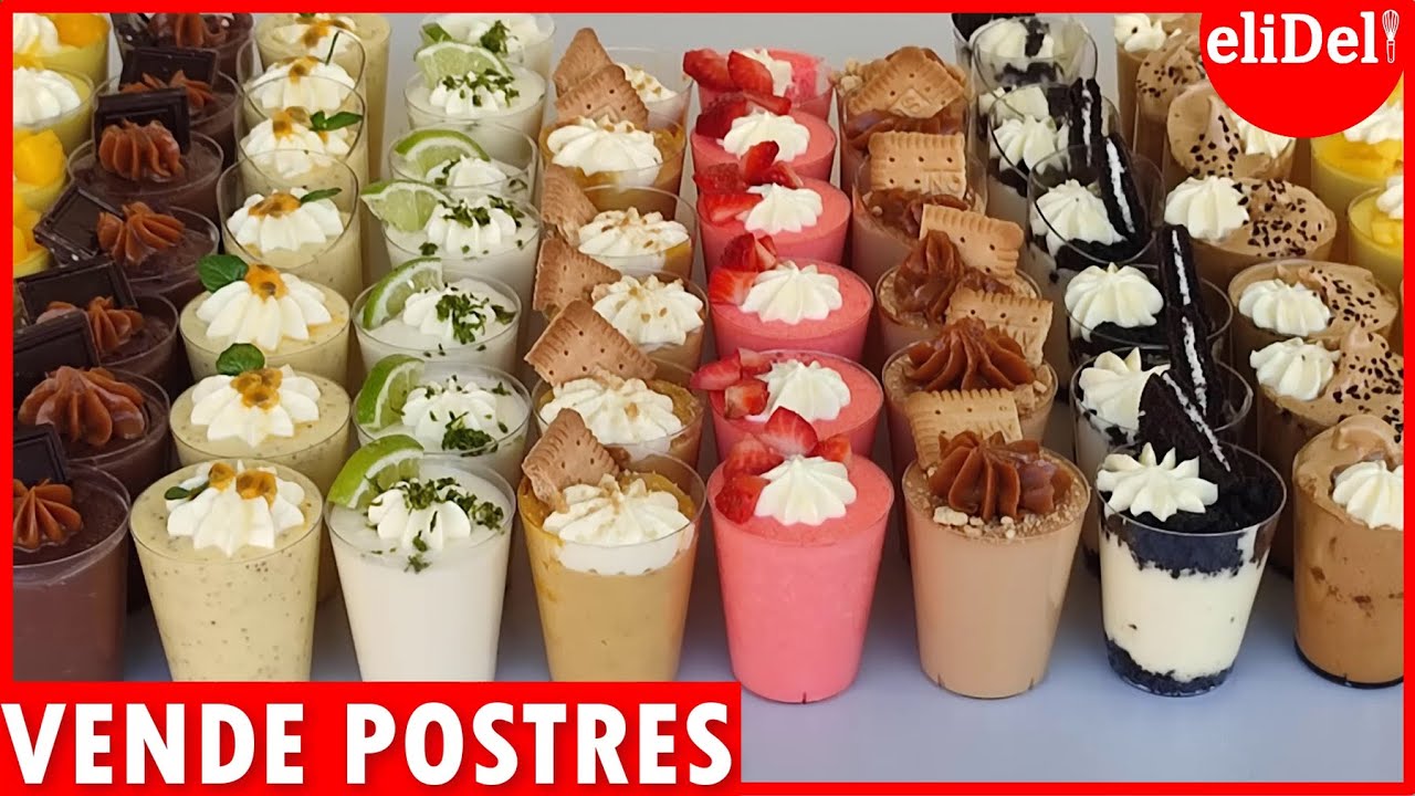 10 POSTRES Con 3 Ingredientes Sin HORNO para VENDER postres Muy RENTABLES
