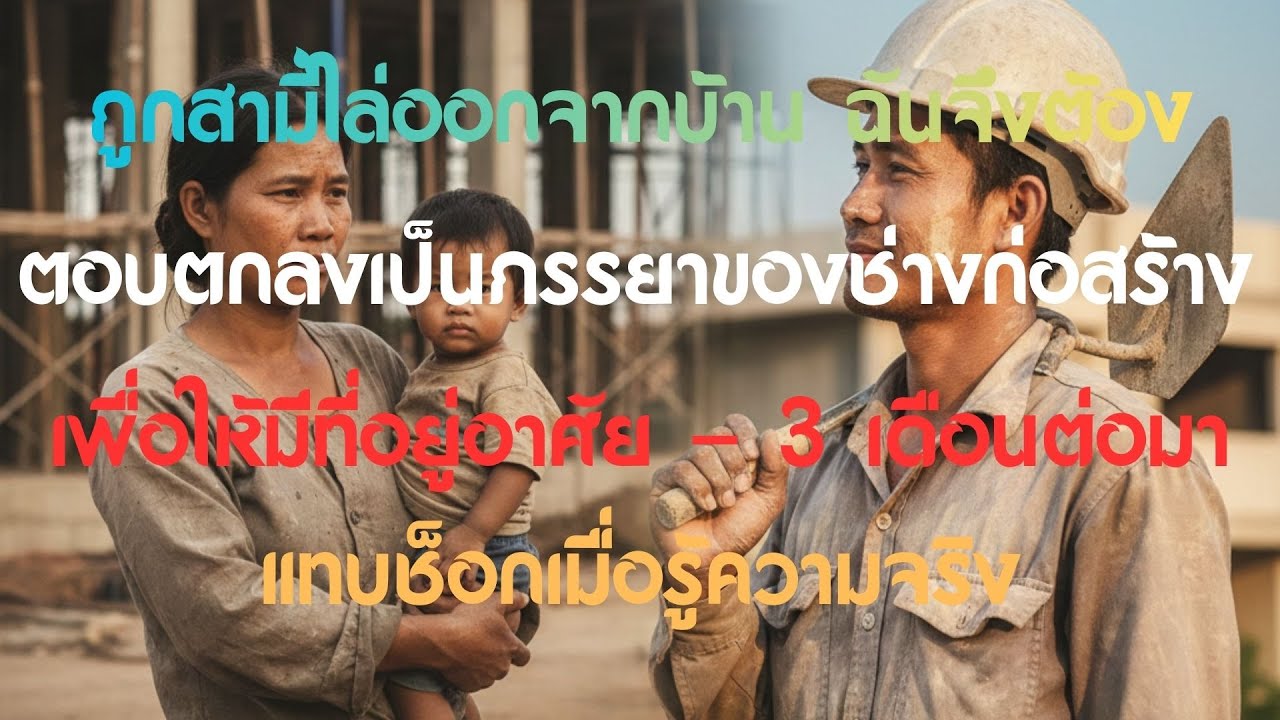ถูกสามีไล่ เลยยอมเป็นเมียช่างก่อสร้างเพื่อที่อยู่ 3 เดือนต่อมาต้องอึ้งเพราะ...